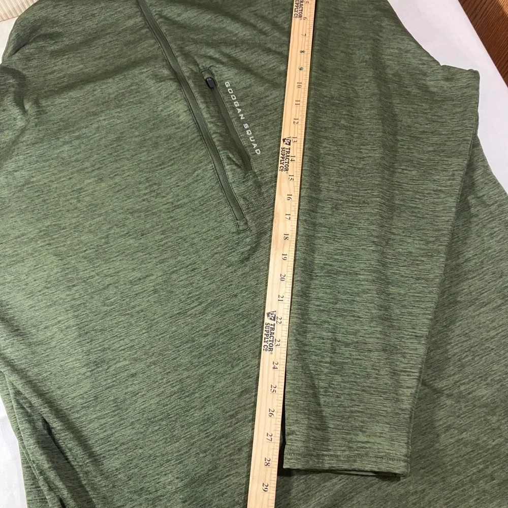 Googan Squad Mens 4XL Green Heathered 1/4 Zip Pullover Fishing Shirt Activewear